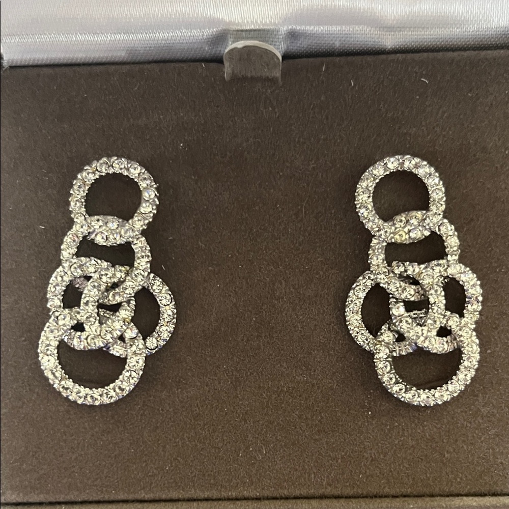 Nolan Miller Connected Circle Dangle Earrings NWT - Picture 2 of 5